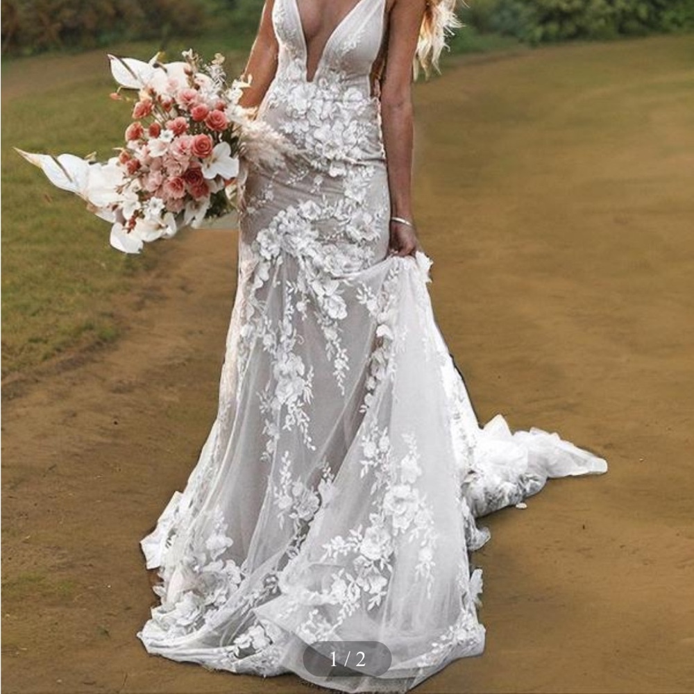 Floral wedding dress never worn